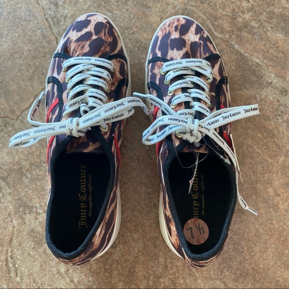 Juicy Couture Leopard Print Platform Sneakers NWT - Picture 5 of 11